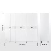 6-Door wardrobe with drawers