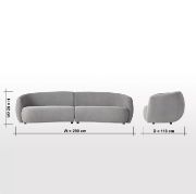 4-Seater fabric sofa