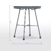 Outdoor glass top side table