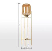 Glass floor lamp