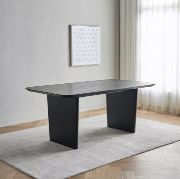 6-Seater dining set charcoal/grey
