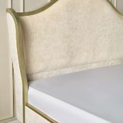 Super king size bed gold & beige