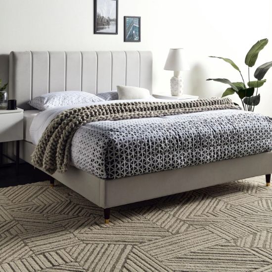 Grey king bed