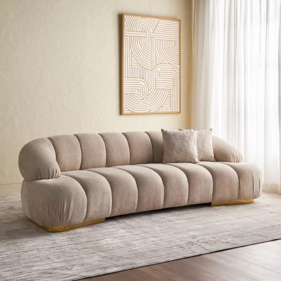 3-Seater beige sofa