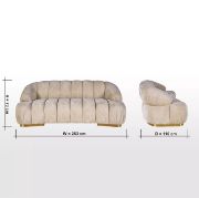 3-Seater beige sofa