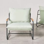 4-Seater outdoor lounge set with glass table