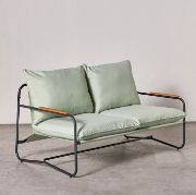 4-Seater outdoor lounge set with glass table