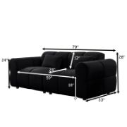 Black upholstered Sofa