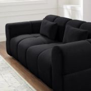 Black upholstered Sofa