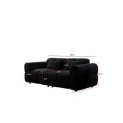 Black upholstered Sofa