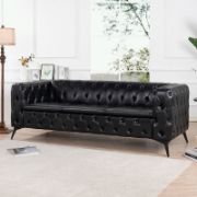 84.06'' Faux Leather Sofa