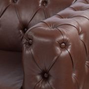 84.06'' Faux Leather Sofa