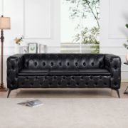 84.06'' Faux Leather Sofa