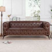 84.06'' Faux Leather Sofa