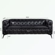 84.06'' Faux Leather Sofa