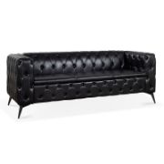 84.06'' Faux Leather Sofa