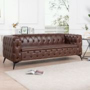 84.06'' Faux Leather Sofa