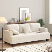 Modern style corduroy reception sofa