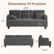Modern style corduroy reception sofa