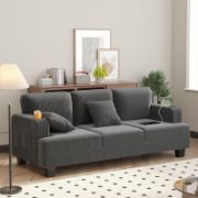 Modern style corduroy reception sofa