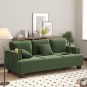 Modern style corduroy reception sofa