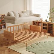 Sofa Bed,Linen Sleeper with wooden frame