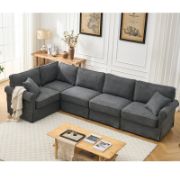 Modular Sectional Sofa Set, Convertible L Shaped Couch , 5 Seat
