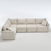 Modular Sectional Sofa Set, Convertible L Shaped Couch , 5 Seat