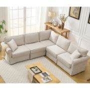 Modular Sectional Sofa Set, Convertible L Shaped Couch , 5 Seat