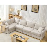 Modular Sectional Sofa Set, Convertible L Shaped Couch , 5 Seat