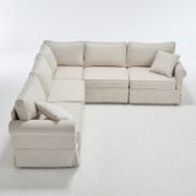 Modular Sectional Sofa Set, Convertible L Shaped Couch , 5 Seat