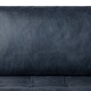 82'' Full-Grain Genuine Italian Leather Sleeper Sofa
