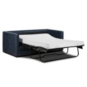 82'' Full-Grain Genuine Italian Leather Sleeper Sofa