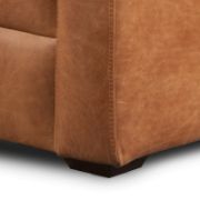 82'' Full-Grain Genuine Italian Leather Sleeper Sofa
