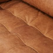 82'' Full-Grain Genuine Italian Leather Sleeper Sofa