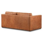 82'' Full-Grain Genuine Italian Leather Sleeper Sofa