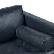 82'' Full-Grain Genuine Italian Leather Sleeper Sofa