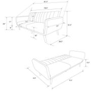 81.5'' Vegan Leather Convertible Sofa