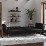 81.5'' Vegan Leather Convertible Sofa