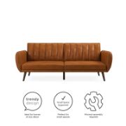 81.5'' Vegan Leather Convertible Sofa