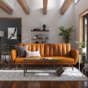 81.5'' Vegan Leather Convertible Sofa