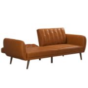 81.5'' Vegan Leather Convertible Sofa