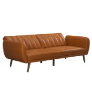 81.5'' Vegan Leather Convertible Sofa