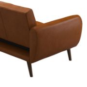 81.5'' Vegan Leather Convertible Sofa