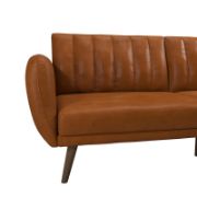 81.5'' Vegan Leather Convertible Sofa