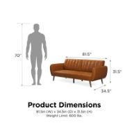 81.5'' Vegan Leather Convertible Sofa