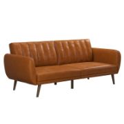 81.5'' Vegan Leather Convertible Sofa