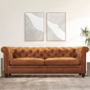 Full-Grain Genuine Italian Leather Sofa