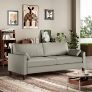 Faux Leather Sofa