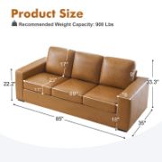 Faux Leather Sofa